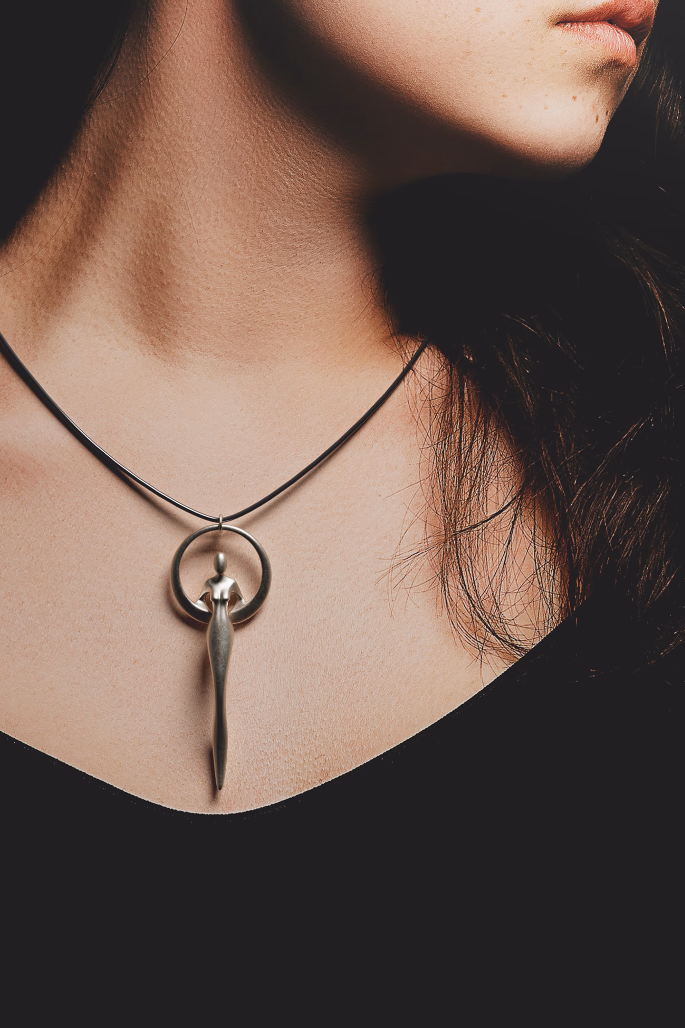 Mother Nature worn on a black cord with a black top